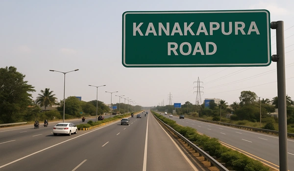 Map showing how close Kanakapura Road is to Puravankara Codename Aurum in South Bangalore location